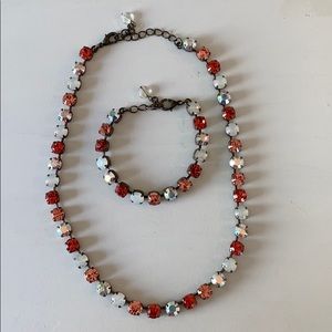 Sabika like  crystal necklace and bracelet